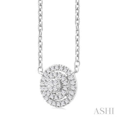 ASHI Round Shape Petite Halo Diamond Fashion Pendant 641T8PPTSPDWG-RD
