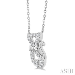 ASHI Cat Petite Diamond Fashion Pendant 641U8PPTSPDWG