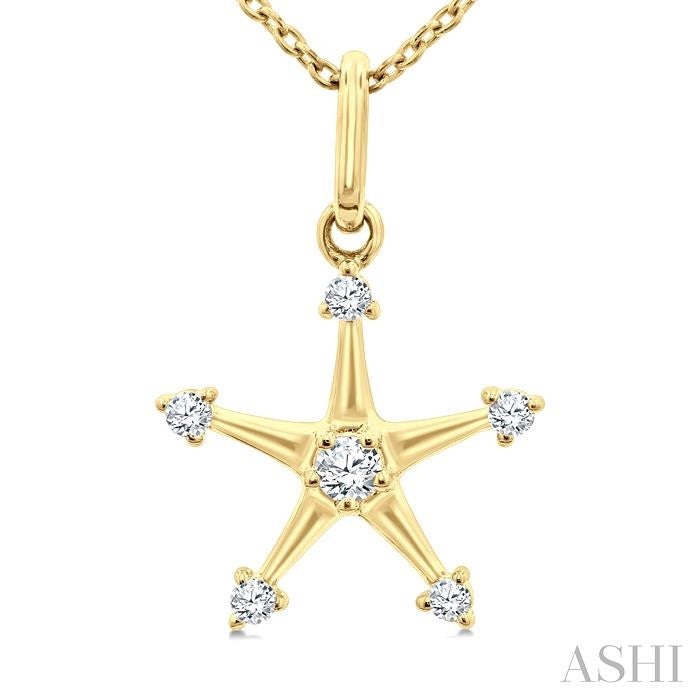 ASHI Star Petite Diamond Fashion Pendant 641V8PPTGPDYG