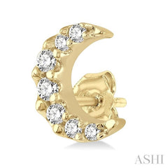 ASHI Crescent Petite Diamond Fashion Earrings 642A9PPTSERYG