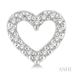 ASHI Heart Shape Petite Diamond Fashion Earrings 642D8PPTSERWG