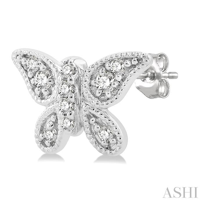 ASHI Butterfly Petite Diamond Fashion Earrings 642E8PPTSERWG