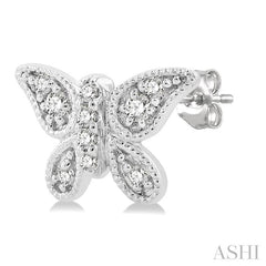 ASHI Butterfly Petite Diamond Fashion Earrings 642E8PPTSERWG