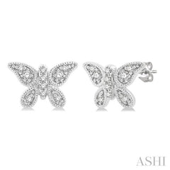 ASHI Butterfly Petite Diamond Fashion Earrings 642E8PPTSERWG