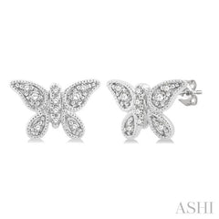 ASHI Butterfly Petite Diamond Fashion Earrings 642E8PPTSERWG