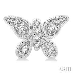 ASHI Butterfly Petite Diamond Fashion Earrings 642E8PPTSERWG