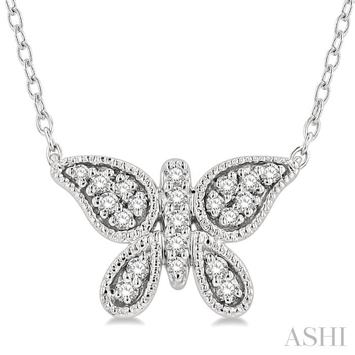 ASHI Butterfly Petite Diamond Fashion Pendant 642E8PPTSPDWG
