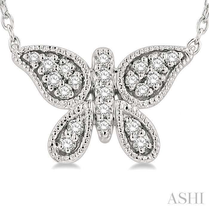 ASHI Butterfly Petite Diamond Fashion Pendant 642E8PPTSPDWG