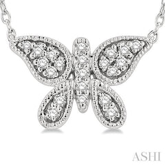 ASHI Butterfly Petite Diamond Fashion Pendant 642E8PPTSPDWG