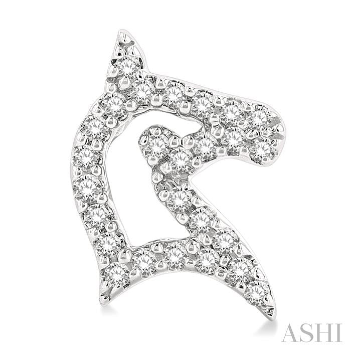 ASHI Horse Petite Diamond Fashion Earrings 642G8PPTSERWG
