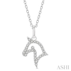 ASHI Horse Petite Diamond Fashion Pendant 642G8PPTSPDWG