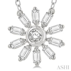 ASHI Petite Baguette Diamond Fashion Pendant 642J8PPTGPDWG