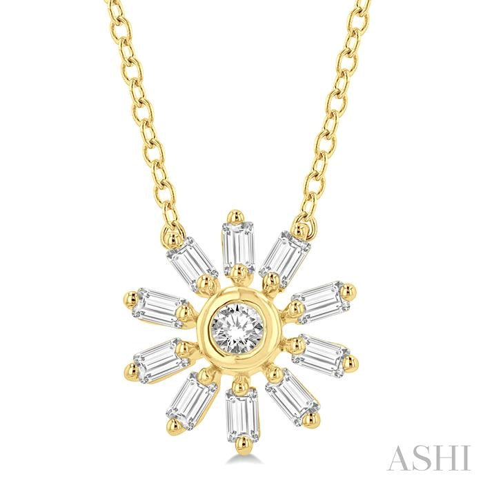 ASHI Petite Baguette Diamond Fashion Pendant 642J8PPTGPDYG