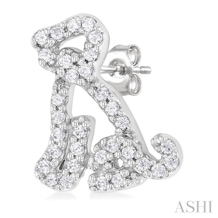 ASHI Dog Petite Diamond Fashion Earrings 642K7PPTSERWG