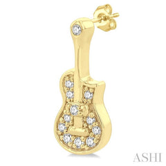 ASHI Guitar Petite Diamond Fashion Earrings 642N8PPTSERYG