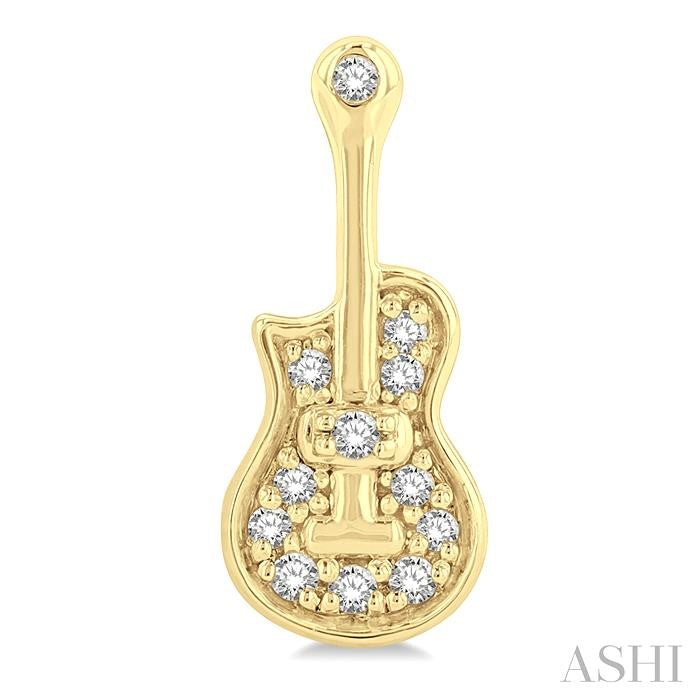 ASHI Guitar Petite Diamond Fashion Earrings 642N8PPTSERYG