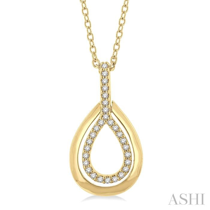 ASHI Pear Shape Petite Diamond Fashion Pendant 642P8PPTSPDYG