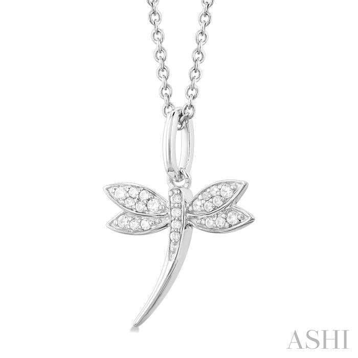 ASHI Dragonfly Petite Diamond Fashion Pendant 642R8PPTSPDWG