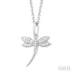 ASHI Dragonfly Petite Diamond Fashion Pendant 642R8PPTSPDWG