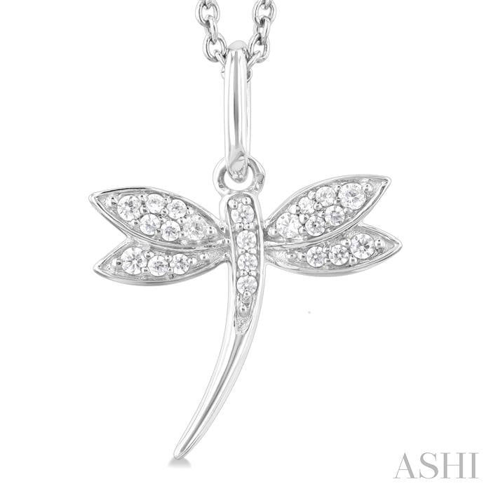 ASHI Dragonfly Petite Diamond Fashion Pendant 642R8PPTSPDWG
