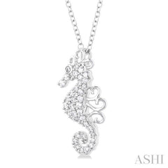 ASHI Seahorse Petite Diamond Fashion Pendant 642S8PPTSPDWG