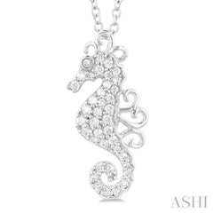 ASHI Seahorse Petite Diamond Fashion Pendant 642S8PPTSPDWG