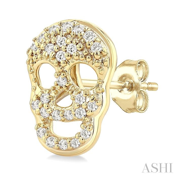 ASHI Skull Petite Diamond Fashion Earrings 642U7PPTSERYG