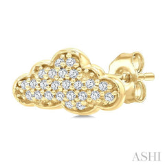 ASHI Cloud Petite Diamond Fashion Earrings 642V8PPTSERYG