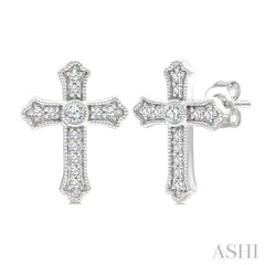 ASHI Cross Petite Diamond Fashion Earrings 642W7PPTGERWG
