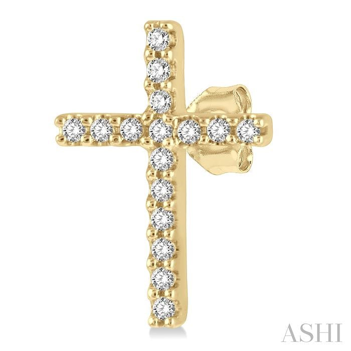 ASHI Cross Petite Diamond Fashion Earrings 643D8PPTSERYG