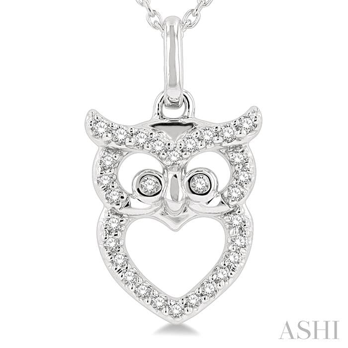 ASHI Owl Petite Diamond Fashion Pendant 643E8PPTSPDWG