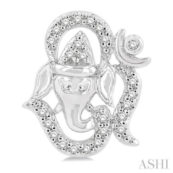 ASHI Om Ganesha' Petite Diamond Fashion Earrings 643F8PPTSERWG