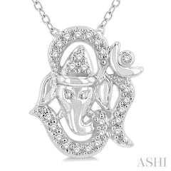 ASHI Om Ganesha' Petite Diamond Fashion Pendant 643F8PPTSPDWG
