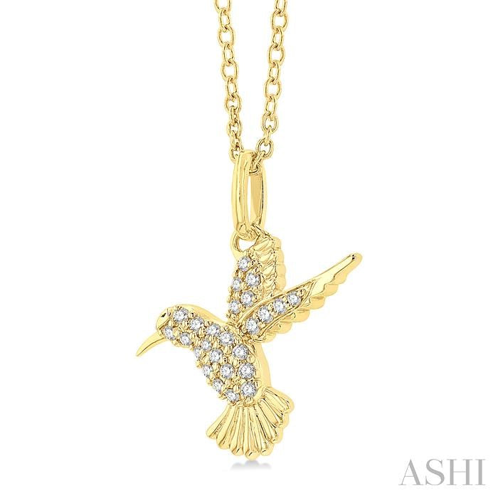 ASHI Hummingbird Petite Diamond Fashion Pendant 643J8PPTSPDYG