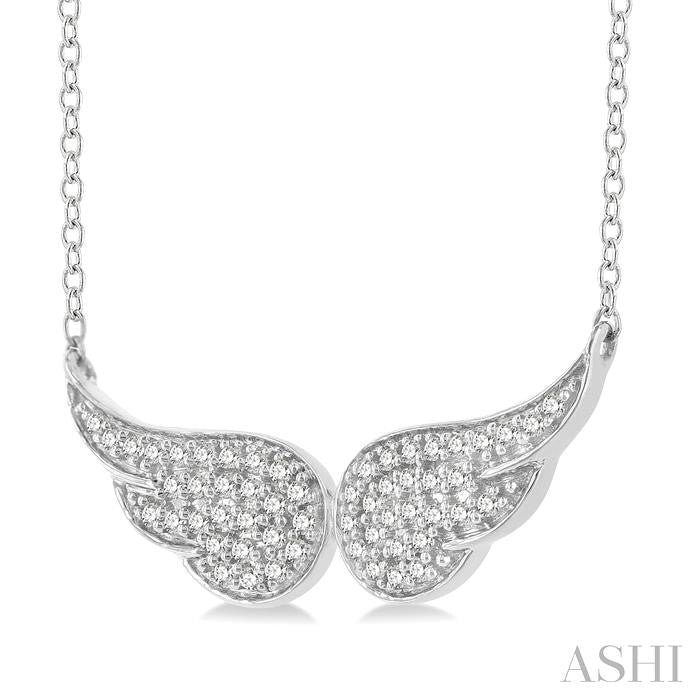 ASHI Angel Wings Petite Diamond Fashion Pendant 643N8PPTSPDWG