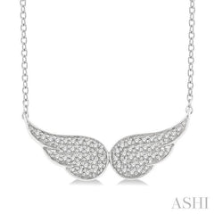 ASHI Angel Wings Petite Diamond Fashion Pendant 643N8PPTSPDWG