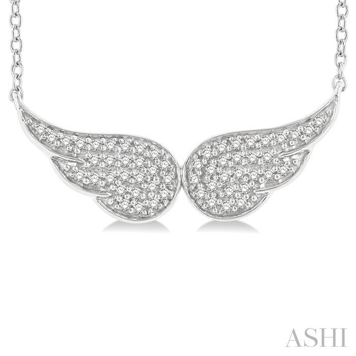 ASHI Angel Wings Petite Diamond Fashion Pendant 643N8PPTSPDWG