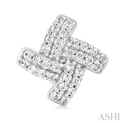 ASHI Knot Petite Diamond Fashion Earrings 643Q7PPTSERWG