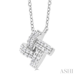 ASHI Knot Petite Diamond Fashion Pendant 643Q8PPTSPDWG