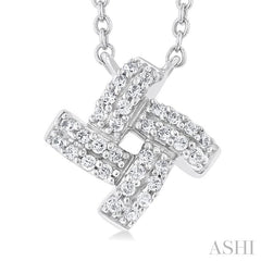 ASHI Knot Petite Diamond Fashion Pendant 643Q8PPTSPDWG