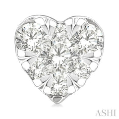 ASHI Heart Shape Lovebright Petite Diamond Fashion Earrings 643T8PPTGERWG-HT