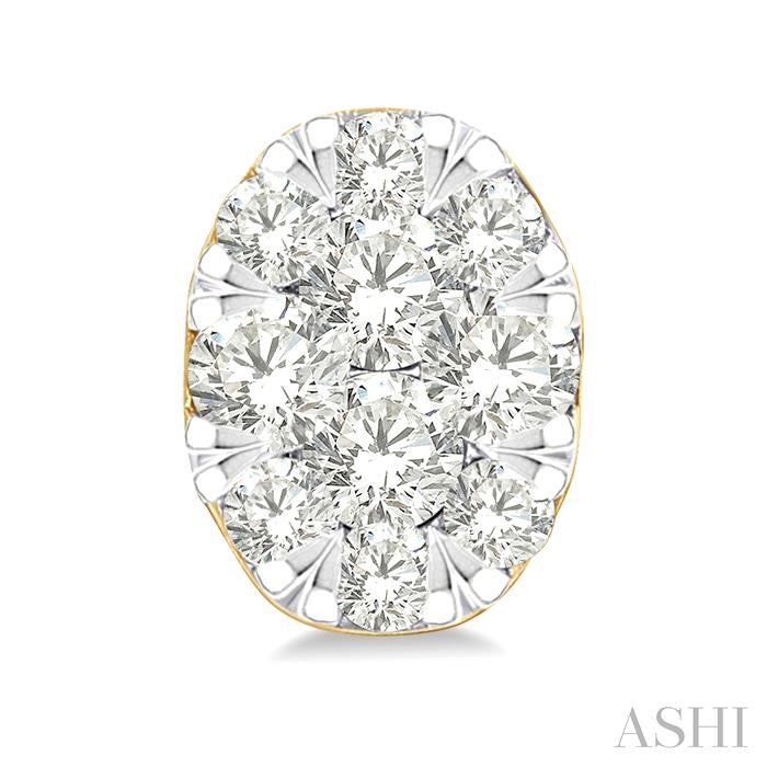 ASHI Oval Shape Lovebright Petite Diamond Fashion Earrings 643T8PPTGERYG-OV