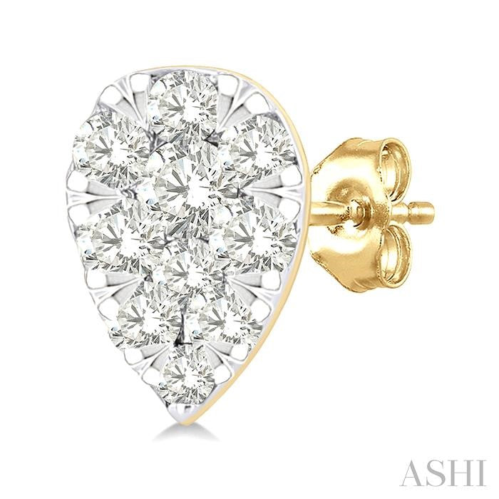 ASHI Pear Shape Lovebright Petite Diamond Fashion Earrings 643T8PPTGERYG-PR