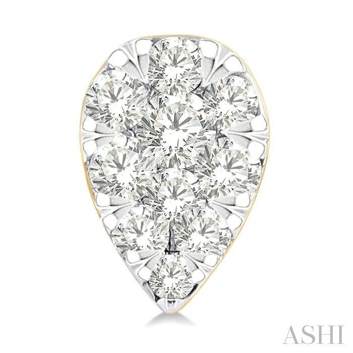 ASHI Pear Shape Lovebright Petite Diamond Fashion Earrings 643T8PPTGERYG-PR
