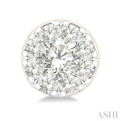 ASHI Round Shape Lovebright Petite Diamond Fashion Earrings 643T8PPTGERYG-RD