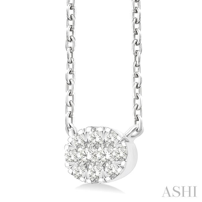 ASHI Oval Shape East-West Lovebright Petite Diamond Fashion Pendant 643T8PPTGPDWG-OV