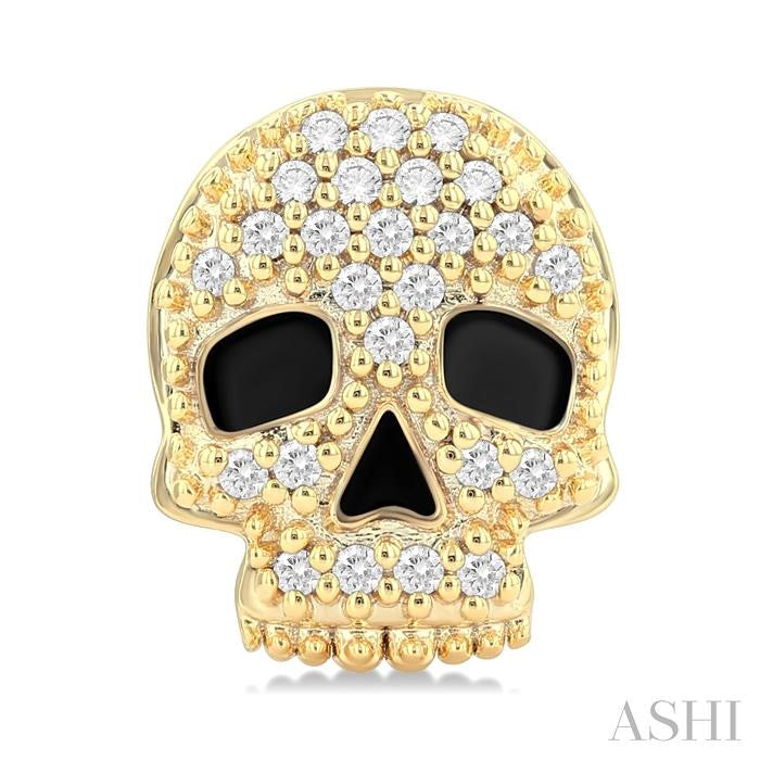 ASHI Skull Petite Diamond Fashion Earrings 643U7PPTSERYG
