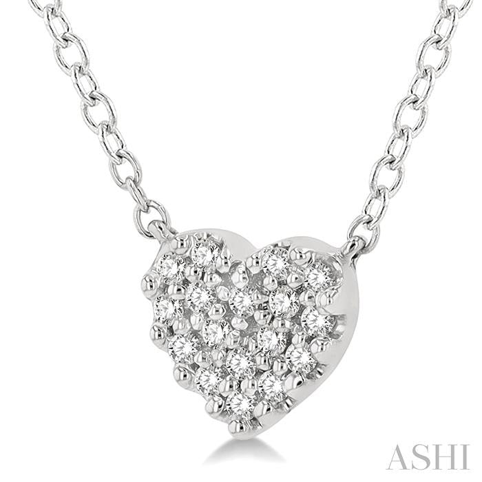 ASHI Heart Shape Petite Diamond Fashion Pendant 644A8PPFSPDWG