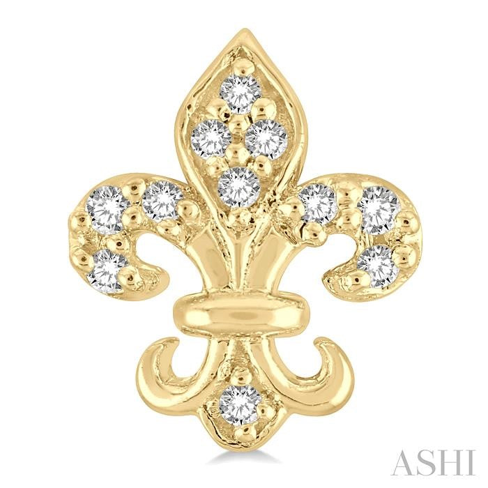 ASHI Fleur De Lis Petite Diamond Fashion Earrings 644C9PPTSERYG