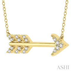 ASHI Arrow Petite Diamond Fashion Pendant 644H8PPTSPDYG